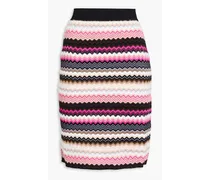Jacquard-knit mini skirt - Black