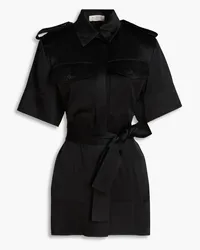 MATÉRIEL Satin mini shirt dress - Black Black