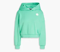 Cropped jersey hoodie - Green