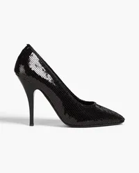 Ferragamo Embellished mesh pumps - Black Black