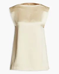 Jil Sander Satin-crepe top - Metallic Metallic