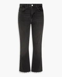 Frame Denim Le Crop Mini Boot cropped mid-rise bootcut jeans - Black Black