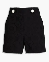 Moschino Embossed cotton-blend shorts - Black Black