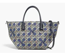 Printed shell tote - Blue