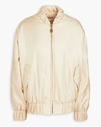 Zimmermann Silk-twill padded bomber jacket - Neutral Neutral