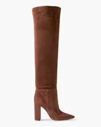 Gianvito Rossi Piper 100 suede over-the-knee boots - Brown Brown