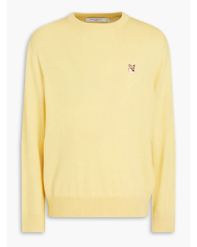 Kitsuné Wool sweater - Yellow Yellow