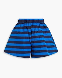 RED Valentino Striped taffeta shorts - Blue Blue