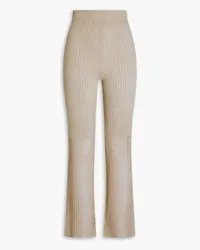 Nanushka Karine ribbed and pointelle-knit slim-leg pants - Neutral Neutral