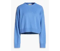 Bruzzi cropped wool and cashmere-blend sweater - Blue