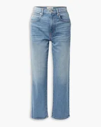 SLVRLAKE London cropped high-rise straight-leg jeans - Blue Blue