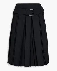 Peter Do Belted pleated sateen skirt - Black Black