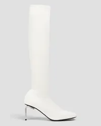 Jil Sander Crochet-knit knee boots - White White