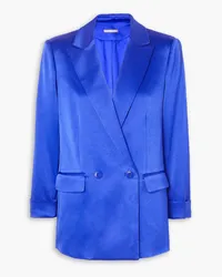 Alice + Olivia Alice Olivia - Justin double-breasted satin blazer - Blue Blue