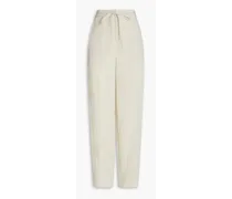 Crinkled TENCEL™-blend wide-leg pants - Green