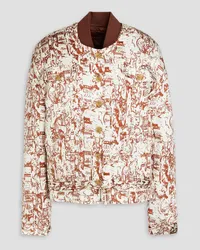 REJINA PYO Wells printed stretch-silk jacket - White White