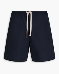 Frame Denim Cotton and linen-blend drawstring shorts - Blue Blue