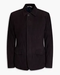 Canali Quilted suede jacket - Brown Brown