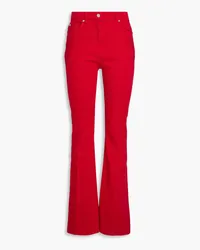 Etro Embroidered high-rise flared jeans - Red Red