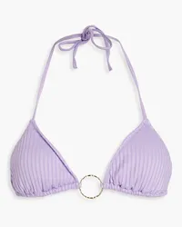 Melissa Odabash Miami ribbed triangle bikini top - Purple Purple