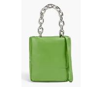 Diya padded leather tote - Green