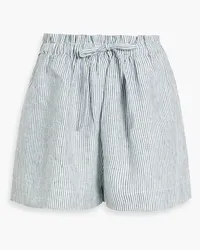 Ulla Johnson Asa striped linen shorts - Blue Blue