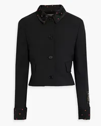 Marni Jacquard-trimmed wool jacket - Black Black