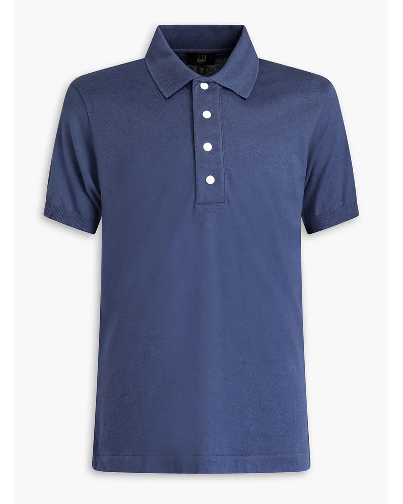 Dunhill Cotton-jersey polo shirt - Blue Blue