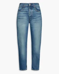 Rag & Bone Nina cropped faded high-rise slim-leg jeans - Blue Blue