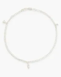 Cornelia Webb Recycled sterling silver multi-stone anklet - Metallic Metallic