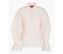 Broderie anglaise cotton shirt - Pink