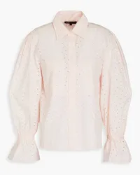 Maje Broderie anglaise cotton shirt - Pink Pink