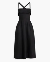 NICHOLAS Carmellia linen midi dress - Black Black