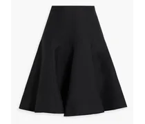 Flared wool and silk-blend mini skirt - Black