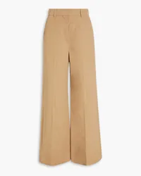 Brunello Cucinelli Cotton and linen-blend wide-leg pants - Neutral Neutral