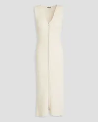 Jil Sander Ribbed cotton midi dress - White White