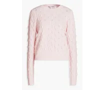 Pointelle-knit cashmere sweater - Pink