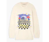 Day Tripper oversized printed cotton and Lyocell-blend sweatshirt - White