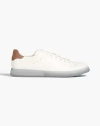 Tory Burch Howell Court two-tone suede-trimmed leather sneakers - Neutral Neutral