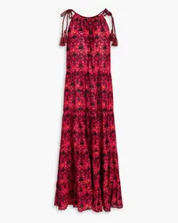 Ulla Johnson Ottavia tie-dyed cotton-blend voile midi dress - Pink Pink