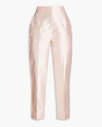 Dolce & Gabbana Cropped silk-shantung tapered pants - Pink Pink