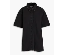 Sant denim mini shirt dress - Black