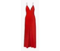 Crepe open-back maxi dress - Red