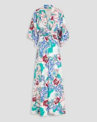 Melissa Odabash Wisdom wrap-effect floral-print woven maxi dress - White White