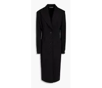Appliquéd jersey coat - Black