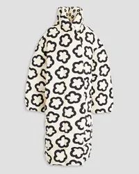 Tory Burch Floral-print shell down coat - White White