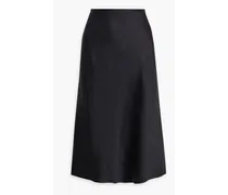 Margot satin-crepe midi skirt - Black