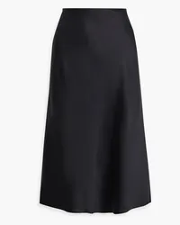 Iris & Ink Margot satin-crepe midi skirt - Black Black