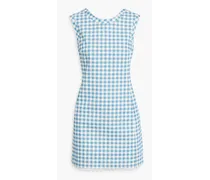 Emmy gingham cotton-twill mini dress - Blue