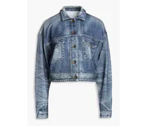 Miramar cropped denim jacket - Blue